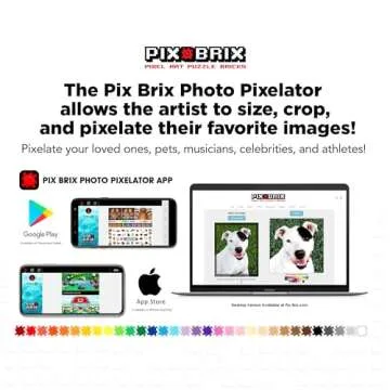 Pix Brix Pixel Art Building Bricks 1,500 Pieces