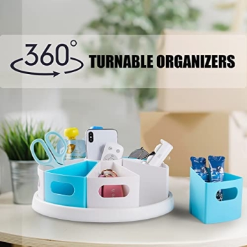 MeCids 360° Rotating Desk Organizer for Home Office