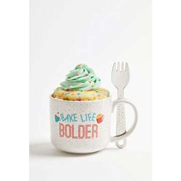 Gemma's Mug Meals Mugs from Bigger Bolder Baking – Mug and Spork Set and Mug Meals Recipes – Mic...