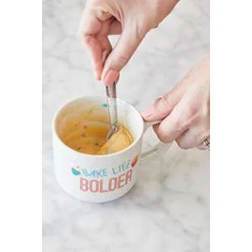 Gemma's Mug Meals Mugs from Bigger Bolder Baking – Mug and Spork Set and Mug Meals Recipes – Microwave Safe for Making Mug Cakes, Mug Soup, Mug Pizza, Mug Brownies And More…