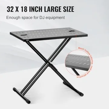 VEVOR Portable DJ Table Stand - Adjustable & Lightweight