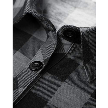 DJT Women's Stretchy Knit Plaid Long Sleeve Shirt