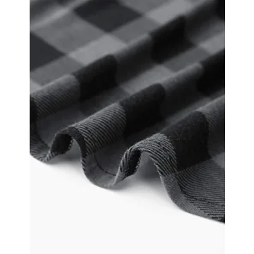 DJT Women's Stretchy Knit Plaid Long Sleeve Shirt