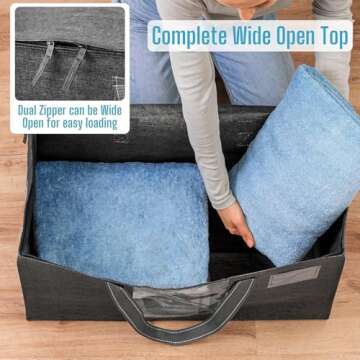 VENO 8 Pack Moving Bags, Comforter and Blanket Storage Bags for Closet, Moving Boxes, Boxes with Lid...
