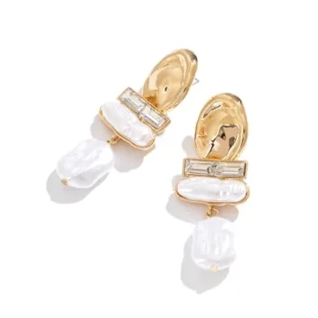 Donabus Statement Pearl Dangle Earrings for Elegant Style