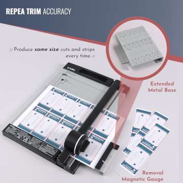 Professional Rotary Paper Trimmer with Safety Blade