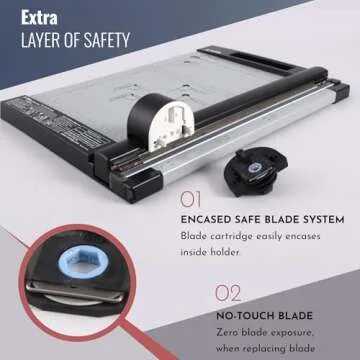 Professional Rotary Paper Trimmer with Safety Blade