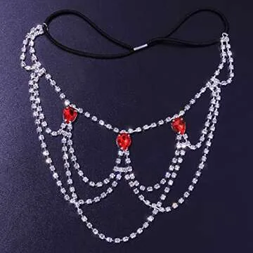 Rhinestone Thigh Chain Elastic Leg Chain Thigh Belt Crystal Multi-layer Leg Chain Bracelet Leg Jewelry for Women Nightclub (Silver)