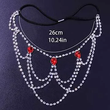 Rhinestone Thigh Chain Elastic Leg Chain Thigh Belt Crystal Multi-layer Leg Chain Bracelet Leg Jewelry for Women Nightclub (Silver)