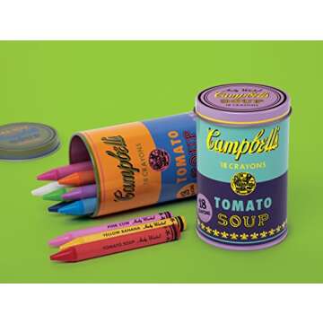 Mudpuppy - Andy Warhol - Set of Crayons - Campbell's Soup Cans (1965) - Violet and Green