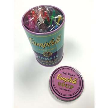 Mudpuppy - Andy Warhol - Set of Crayons - Campbell's Soup Cans (1965) - Violet and Green