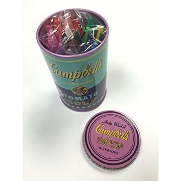 Mudpuppy - Andy Warhol - Set of Crayons - Campbell's Soup Cans (1965) - Violet and Green