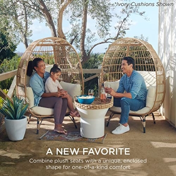 Stylish Wicker Egg Chair for Indoor and Outdoor Lounging