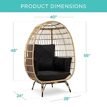 Stylish Wicker Egg Chair for Indoor and Outdoor Lounging