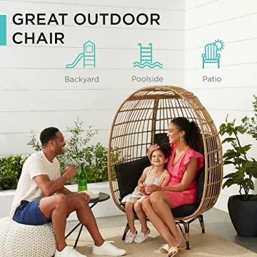 Stylish Wicker Egg Chair for Indoor and Outdoor Lounging