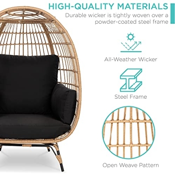 Stylish Wicker Egg Chair for Indoor and Outdoor Lounging