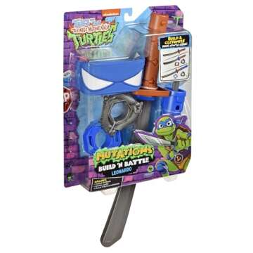 Tales of Teenage Mutant Ninja Turtles: Mutations Build N Battle Leonardo Katana Sword Basic Role Play Set by Playmates Toys