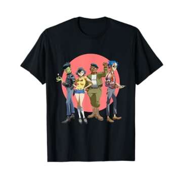 Gorillaz Group Circle Rise T-Shirt