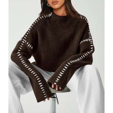 PRETTYGARDEN Women's Oversized Knit Pullover Sweater