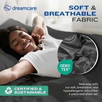DREAMCARE King Size Cooling Sheets Set – Extra Deep Pocket