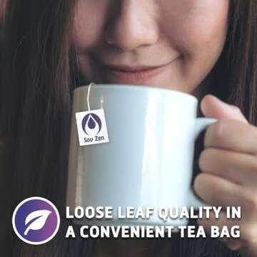 Sou Zen Butterfly Pea Flowers 35 Corn-fiber Pyramid Tea Bags | Premium Quality | Natural, Raw Drink Mix w/Antioxidants, Organic Nootropics | Thai Herbal