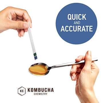 pH Test Strips for Kombucha Brewing 0-6 (0.5 Intervals) 100pc Kit