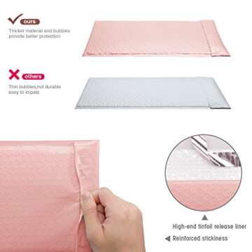 GSSUSA Bubble Mailers 6x10 Inches - Stylish Shipping Solution