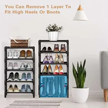 Sunvito 10 Tiers Shoe Rack for Space Saving Storage Solutions
