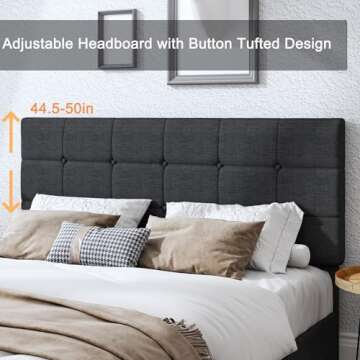 Modern Full Upholstered Bed Frame with Storage Drawers