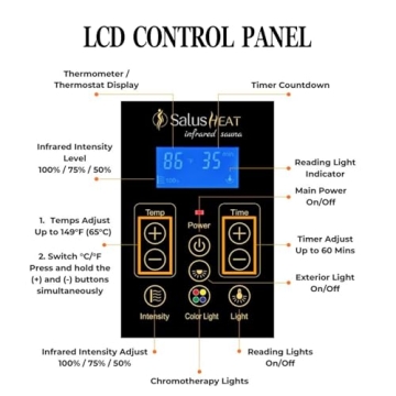SALUSHEAT Infrared Sauna with Bluetooth for 3 Users