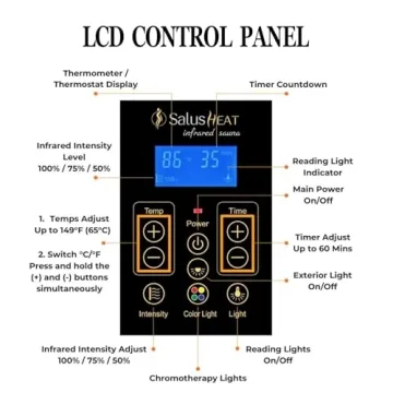 SALUSHEAT Infrared Sauna with Bluetooth for 3 Users