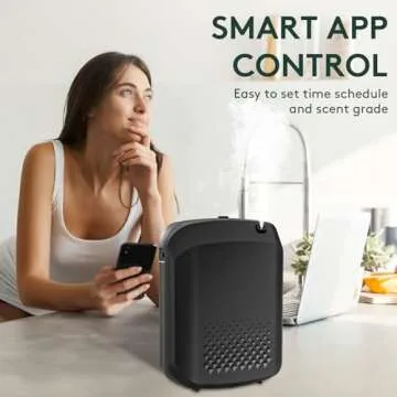 Smart Scent Air Machine for Home, 1500 Sq. Ft Coverage Hotel Collection Diffuser with Smart Cold Air Tech, Bluetooth Cold Air Diffusers with Smart APP Control for Home, Hotel, Spa, Office(Black)