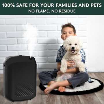 Smart Scent Air Machine for Home, 1500 Sq. Ft Coverage Hotel Collection Diffuser with Smart Cold Air Tech, Bluetooth Cold Air Diffusers with Smart APP Control for Home, Hotel, Spa, Office(Black)