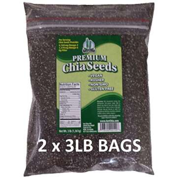 Get Chia Brand Chia Seed | Triple Cleaned | Cold Stored | Lab Tested | Pesticide Free I Non GMO | 6 LB