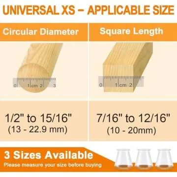 24 Silicone Chair Leg Protectors for Hardwood Floor