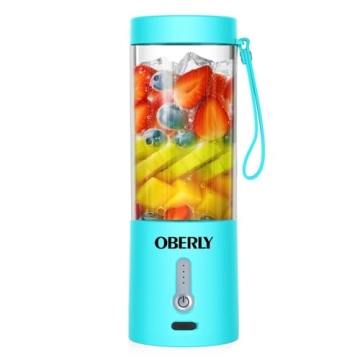 OBERLY 18oz Portable Blender - USB Rechargeable, Stainless Steel Blades for Perfect Smoothies