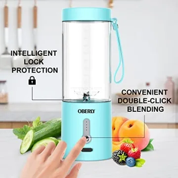 OBERLY 18oz Portable Blender USB Rechargeable Stainless Steel