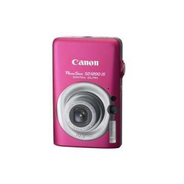 Canon PowerShot SD1200IS - 10 MP Digital Camera with 3x Zoom, Pink/Red