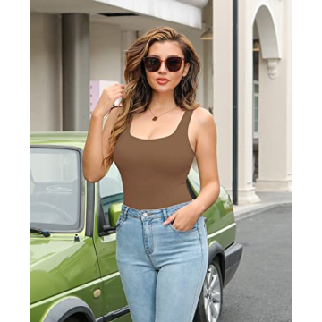 MRIGNT Ribbed Seamless Bodysuit - Comfortable Shapewear