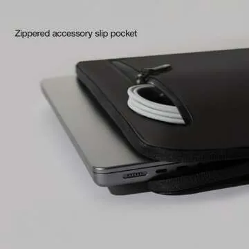 Incase Compact Laptop Sleeve with Flight Nylon MacBook/Laptop/iPad/Tablet Sleeve, and Cover, Lightweight, Weather Resistant, with Slip Pocket for Accessories (Black, 13-Inch)