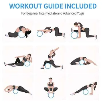 Grneric Yoga Wheel Set 3pack, Back Roller for Muscle Relaxation, Stretching Back Wheel for Pain Relief, Back Pain, Messages, Cracking and Popping, Yoga Circle for Challenging Poses