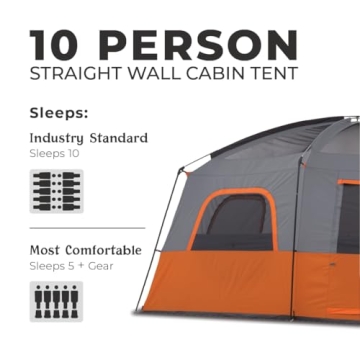 CORE 10 Person Camping Tent | Spacious Family Tent