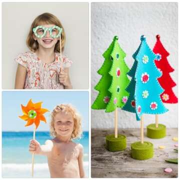 Quality 60Pcs Wooden Dowel Rods for Arts and Crafts