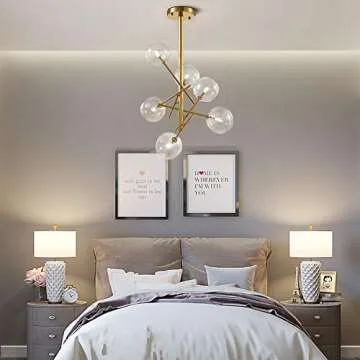 Dellemade Modern 6-Light Sputnik Chandelier in Gold