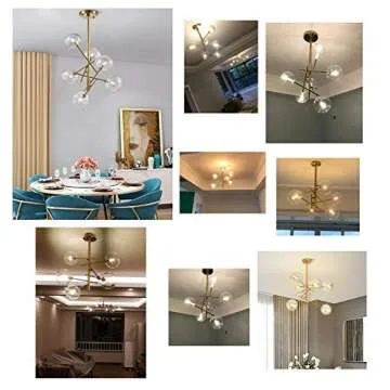 Dellemade Modern 6-Light Sputnik Chandelier in Gold