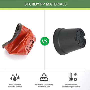 Olisx 24 Pcs 4 Inch Plant Pots with Drainage Holes and Saucers for Indoor Plants, Plastic Small Flower Nursery Pots Seed Starting Pots for Plants Succulent, Black