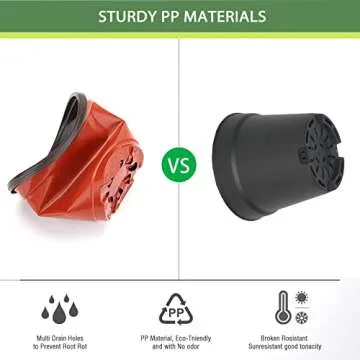 Olisx 24 Pcs 4 Inch Plant Pots with Drainage Holes and Saucers for Indoor Plants, Plastic Small Flower Nursery Pots Seed Starting Pots for Plants Succulent, Black