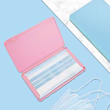 Kalolary Mask Storage Box - Durable Organizer for Face Coverings