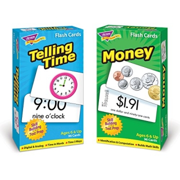 TREND Time and Money Learning Flash Cards for Kids
