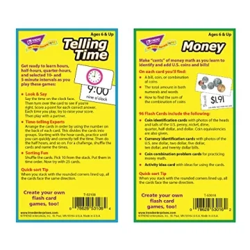 TREND Time and Money Learning Flash Cards for Kids